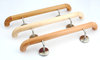 Holz-Handlauf-Set mit Abschlussbögen und Haltern
