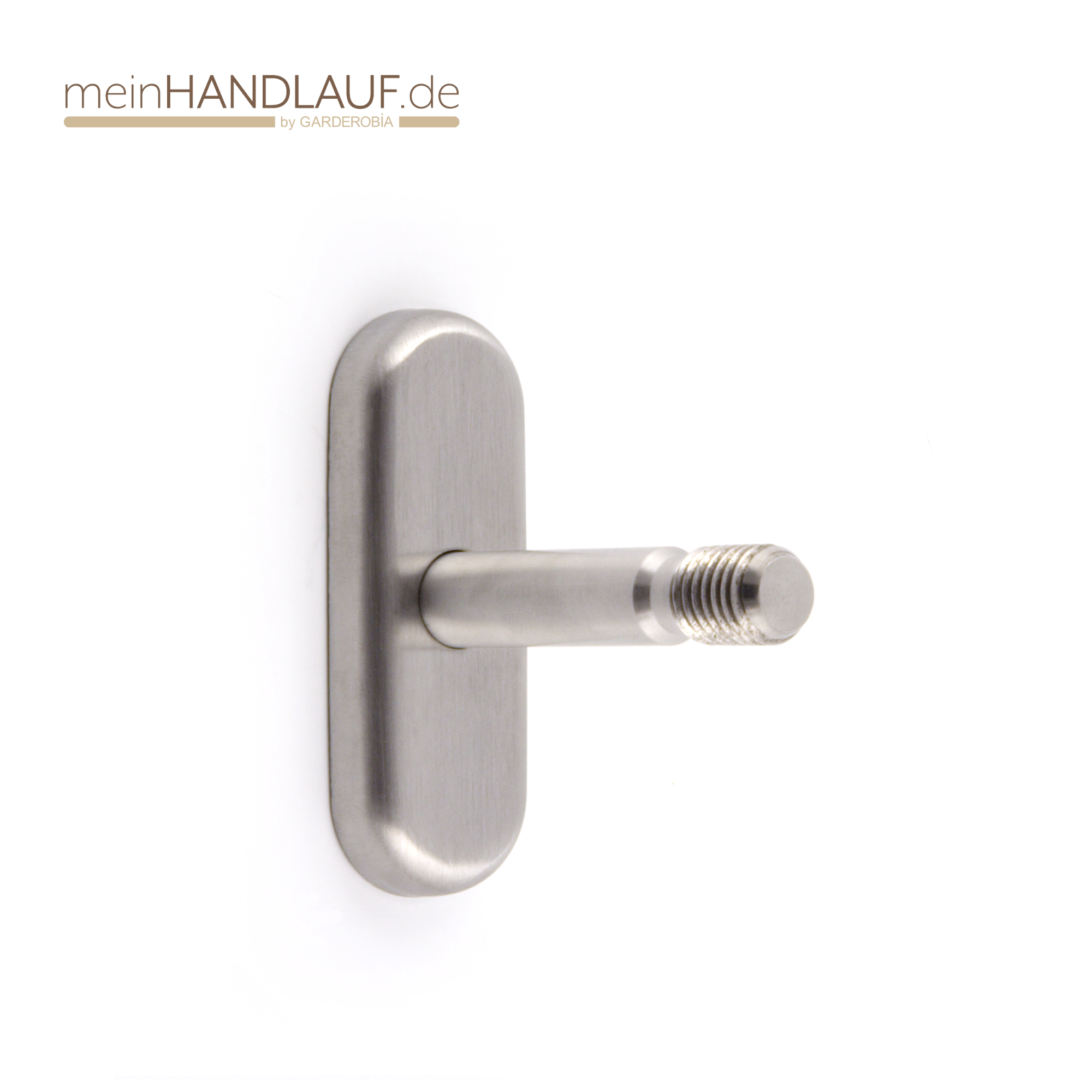 Handlaufhalter Edelstahl matt M12-Gewinde schmal