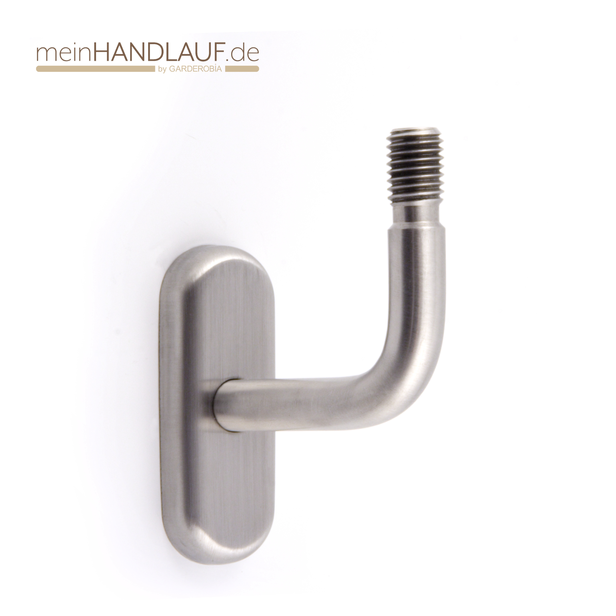 Handlaufhalter Edelstahl matt M12 Gewinde schmal